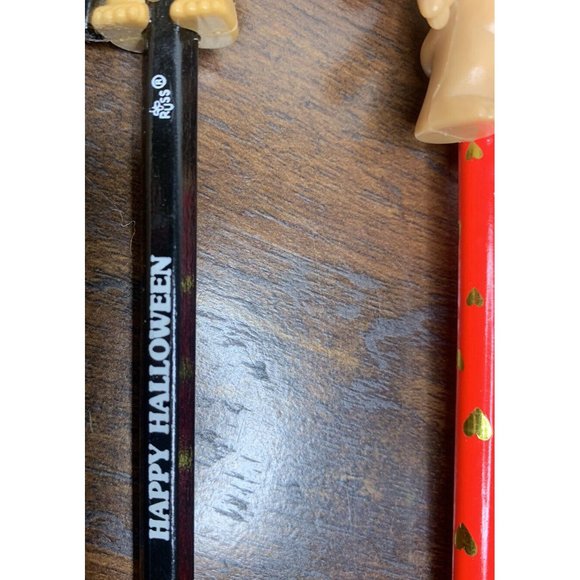Vintage Pencils w/Toppers lot of 11 Russ Three Star Swallow Troll Animals NEW - Picture 7 of 14